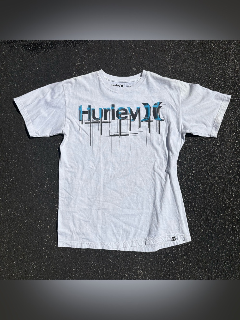 Y2K 2000s Hurley T-shirt White Hurley International Surf Skater Cyber Size Large